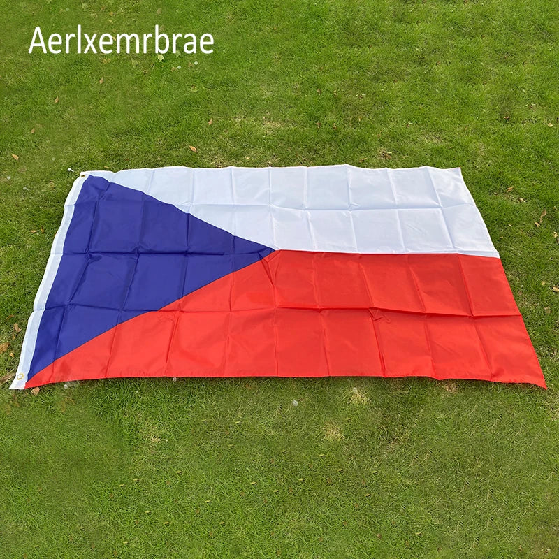 aerlxemrbrae flag  90*150cm  Czech Flag Hanging Polyester National Flag of Czech Republic flag