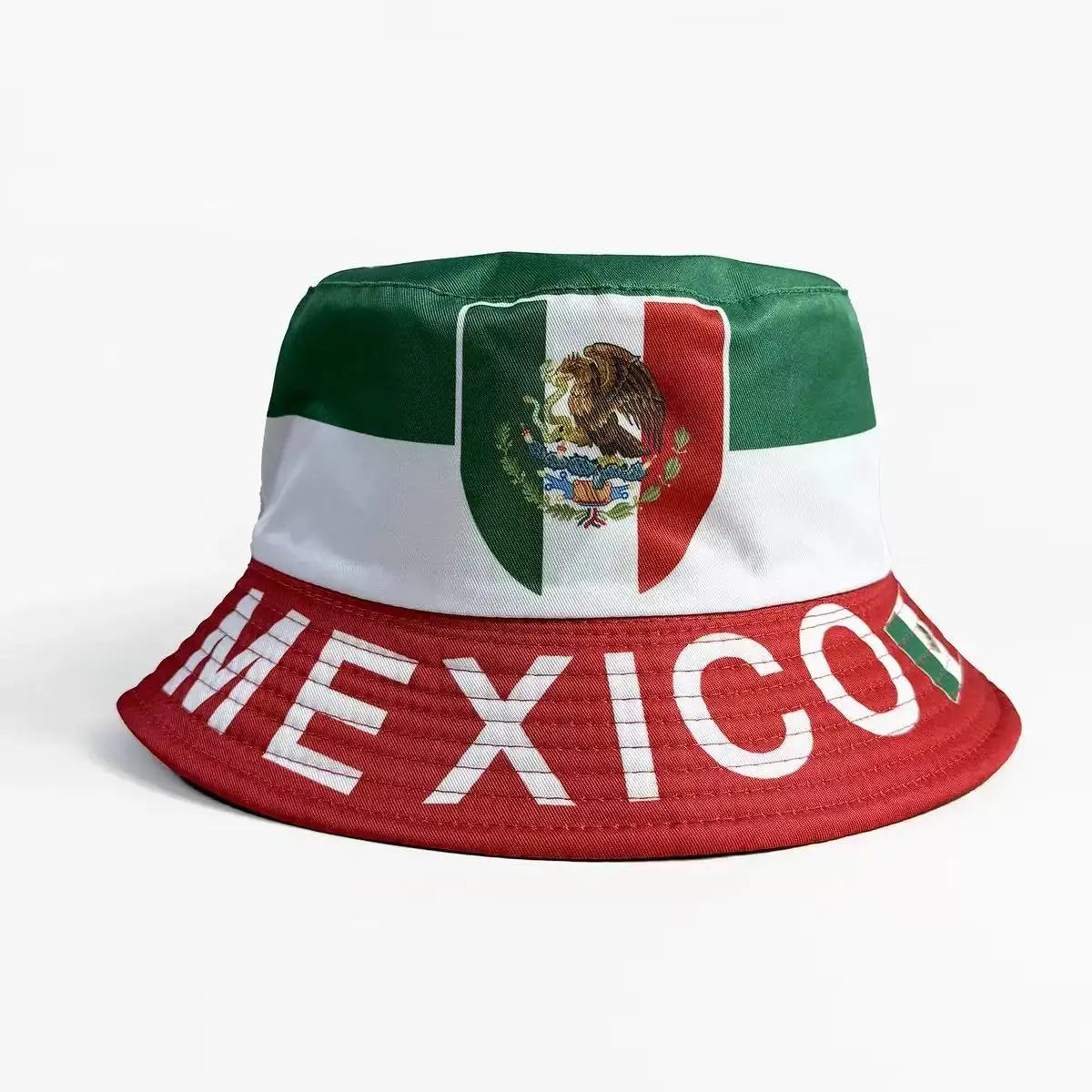 USA Canada Mexico Flag Printed Fisherman Hat Football Soccer Sports Fans Cheering Cap Sun Protection Bucket Fishing Hat