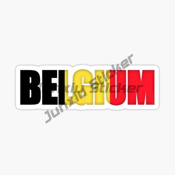 Belgium B Flag Map Emblem Creative Stickers Vinyl Helmet Wall Room Truck Window Motorcycle Camper Laptop Car Decal Assecories