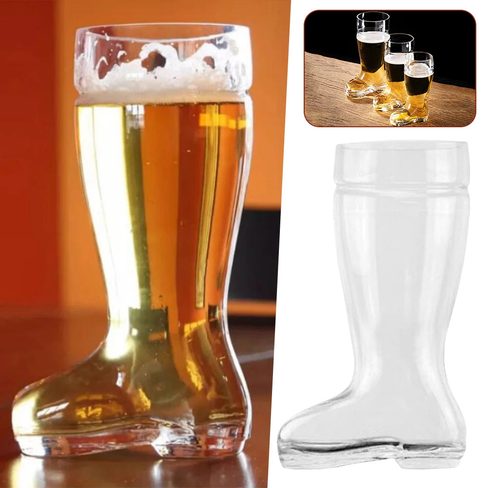 Boot-Shape Beer Cup Novelty Wine Glass Funny Transparent Water Cup for Beer Whiskey Cocktail Home Decor Gift Drinkware Accessory