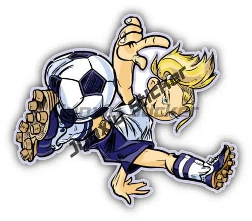 Flag Soccer Club Fan Girl Sticker Cartoon Funny Flag Soccer College Sport Decal Stickers for Cars Helmet Motorcycle Stickers