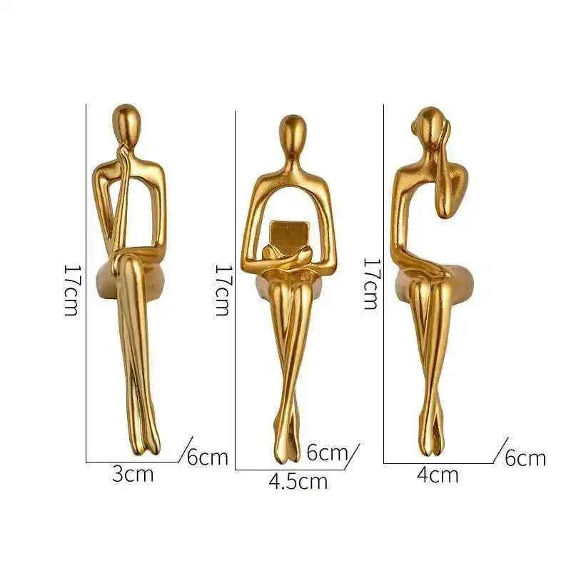 Creative and interesting living room entrance desktop ornaments for a family of four modern abstract character shape decorations