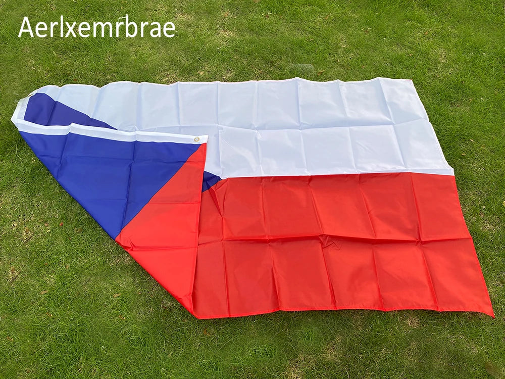 aerlxemrbrae flag  90*150cm  Czech Flag Hanging Polyester National Flag of Czech Republic flag