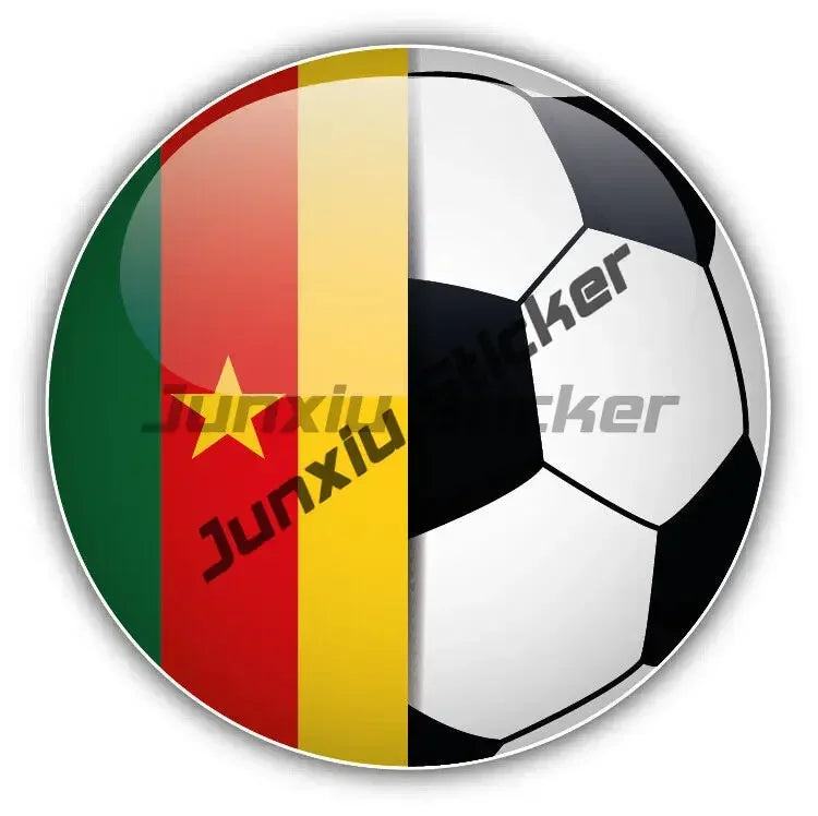 Flag Soccer Club Fan Girl Sticker Cartoon Funny Flag Soccer College Sport Decal Stickers for Cars Helmet Motorcycle Stickers