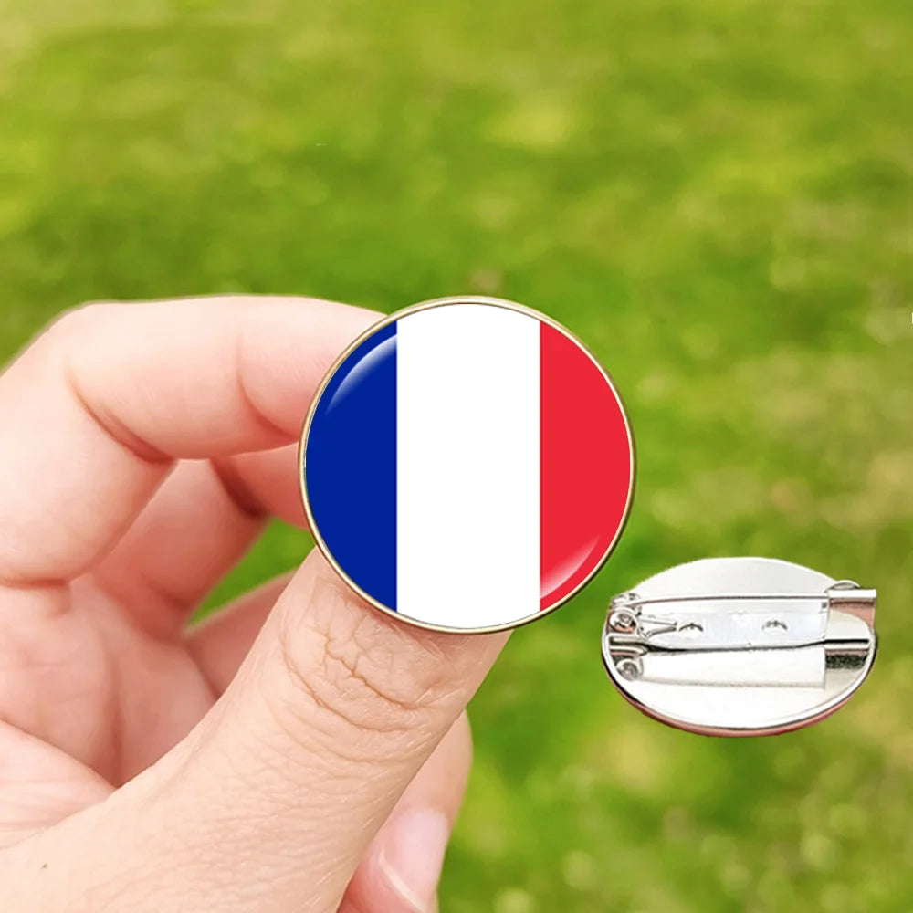 24 Football Flag Badge Pins Scotland Hungary Italy Croatia Spain Denmark England Serbia Romania Belgium Portugal Georgia Brooch