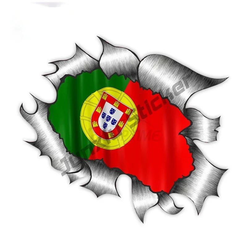 Love Portugal Flag Decal Sticker Portuguese Football Patriotic Stickers Home Pride Travel Car Truck Van Bumper Window Car Decal