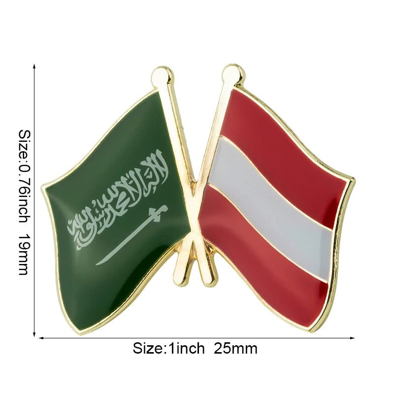Austria Flag Badge Brooch Natinal Lapel Pins Flag Lapel Pins Country Flag Badge