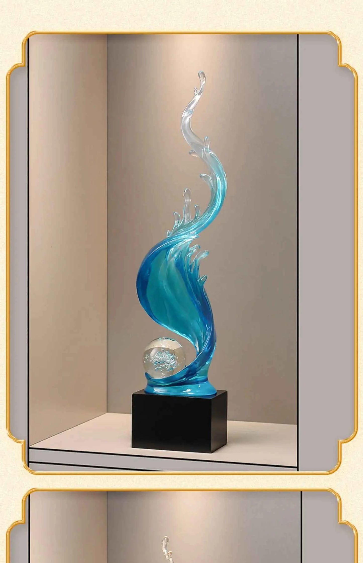 Home Decor,Wind And Water Rising Ornament,Vertical Entrance,Living Room TV Cabinet,Hotel Art Decoration Sculpture Customized
