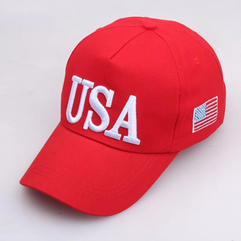 USA flag embroidered baseball caps, men's and women's outdoor sports event casual baseball caps, casual and fashionable