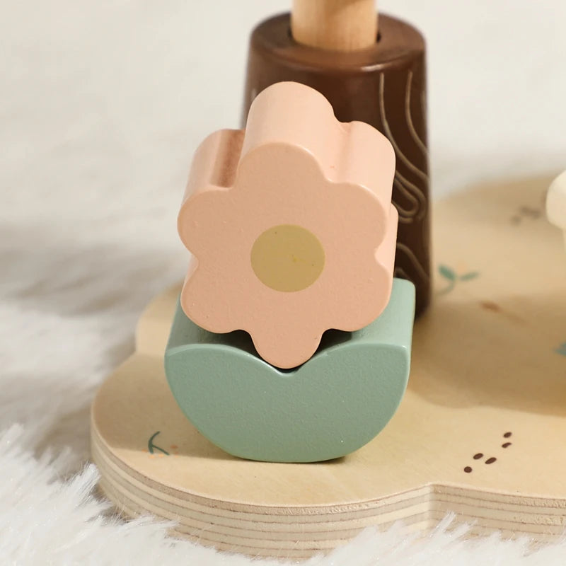 Kids Montessori Toys Color Wooden Bouncing Toys Baby Color Recognition Hand And Foot Coordination Toys Toddlers Block Game Gifts