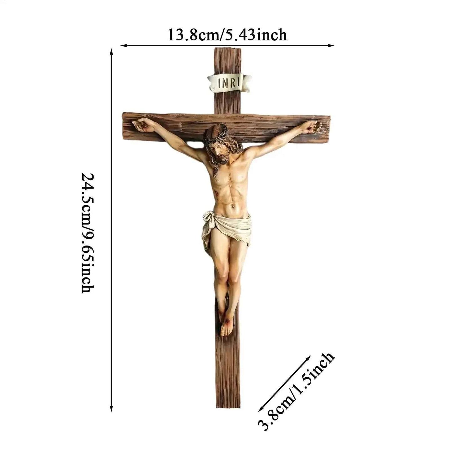 Jesus Decor 9.6 Inch Resin Religious Decoration Jesus Statue for Home Wall Table Room Bookshelf Church decorative piece