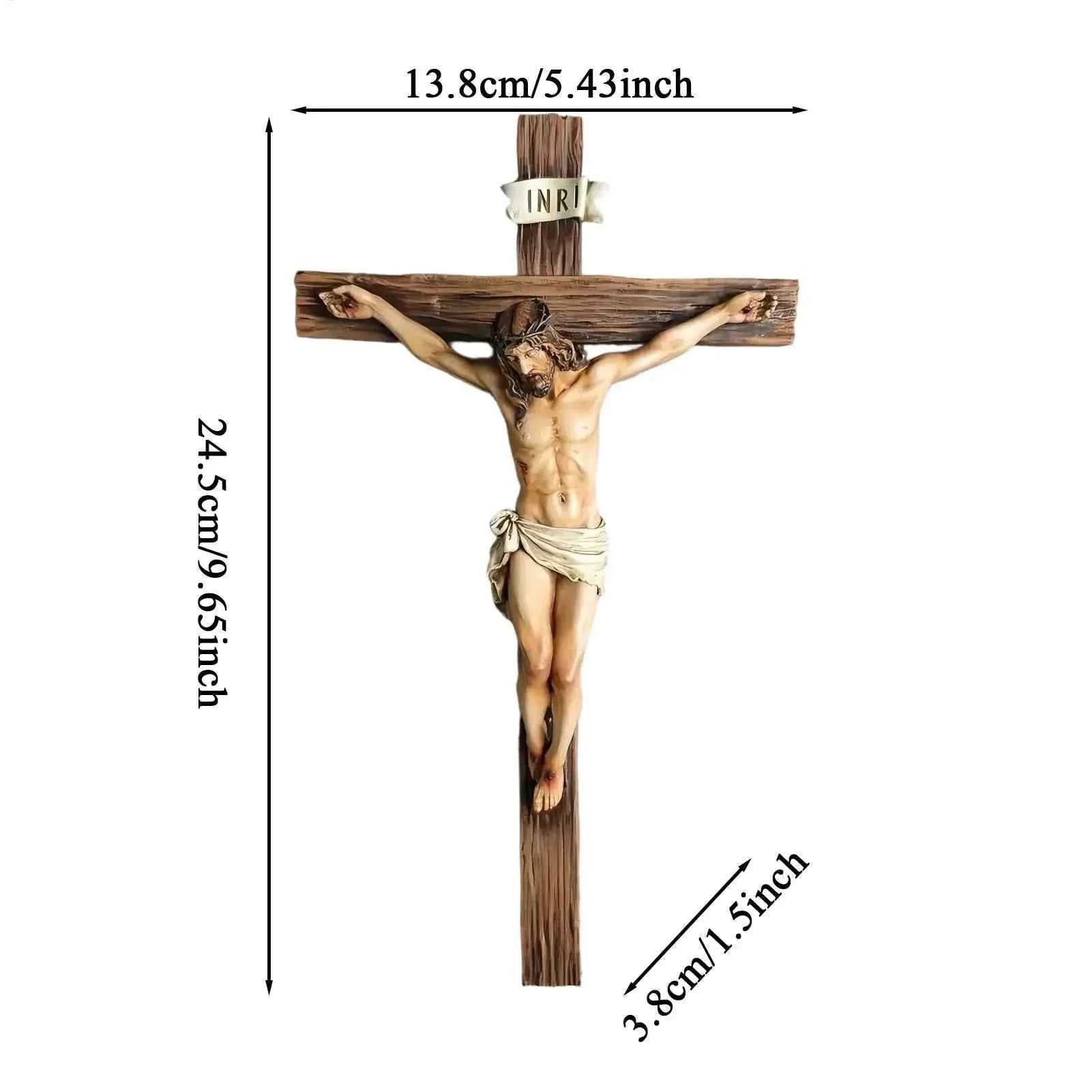 Jesus Decor 9.6 Inch Resin Religious Decoration Jesus Statue for Home Wall Table Room Bookshelf Church decorative piece