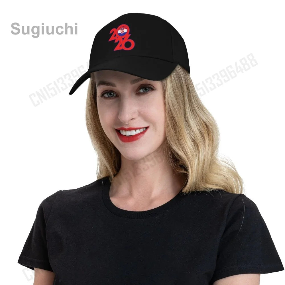Croatia Flag With 2026 Baseball Cap Sun Breathable Adjustable Men Women Outdoor Soccer Hat For Fans Gift