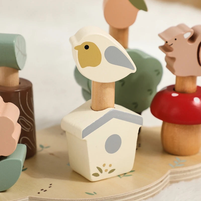 Kids Montessori Toys Color Wooden Bouncing Toys Baby Color Recognition Hand And Foot Coordination Toys Toddlers Block Game Gifts