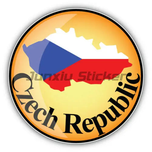 Czech Republic Flag Map European Country Decals Window Door Car Laptop Sticker