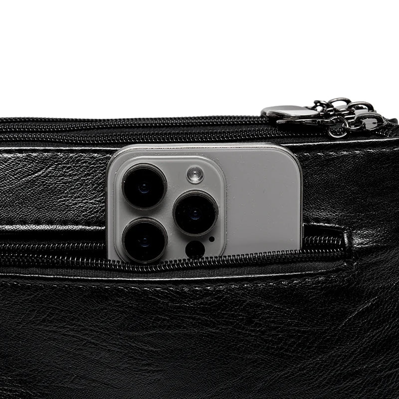 Fashion Women's Small Purse PU Leather Luxury Multi Layered Messenger Handbag