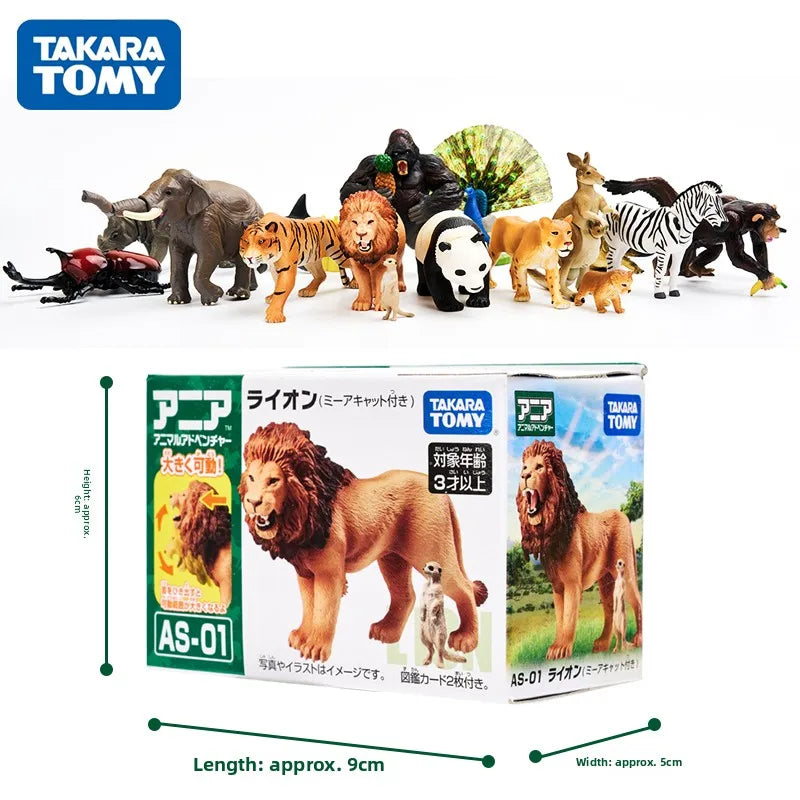 Wildlife Miniature Toys Realistic Tiger Elephant Lion Panda Chimpanzee Simulation Dolls for Children Educational Play Equipment