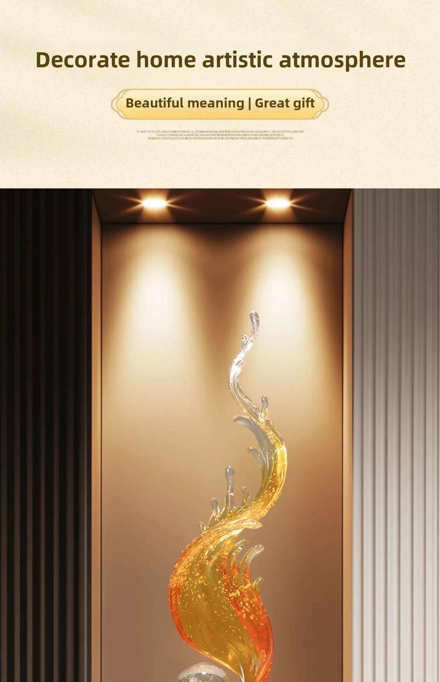 Home Decor,Wind And Water Rising Ornament,Vertical Entrance,Living Room TV Cabinet,Hotel Art Decoration Sculpture Customized