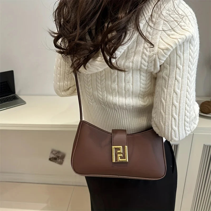 Women's Handbag Shoulder Bag with Adjustable Strap & Buckle Closure, Casual Tote Purse for Women Dating, Shopping, Everyday Use