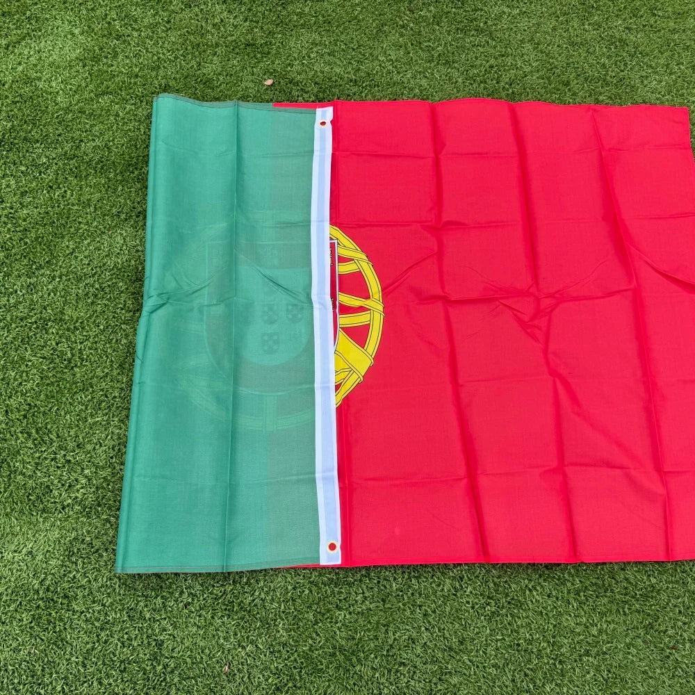 Portugal Flag 150x90cm 3x5 FT with Coat of Arms Polyester Double Stitched Outdoor Indoor Decoration
