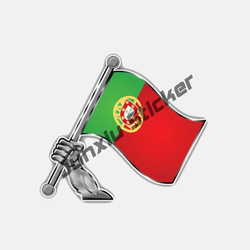 Love Portugal Flag Decal Sticker Portuguese Football Patriotic Stickers Home Pride Travel Car Truck Van Bumper Window Car Decal