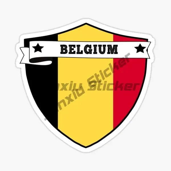 Belgium B Flag Map Emblem Creative Stickers Vinyl Helmet Wall Room Truck Window Motorcycle Camper Laptop Car Decal Assecories