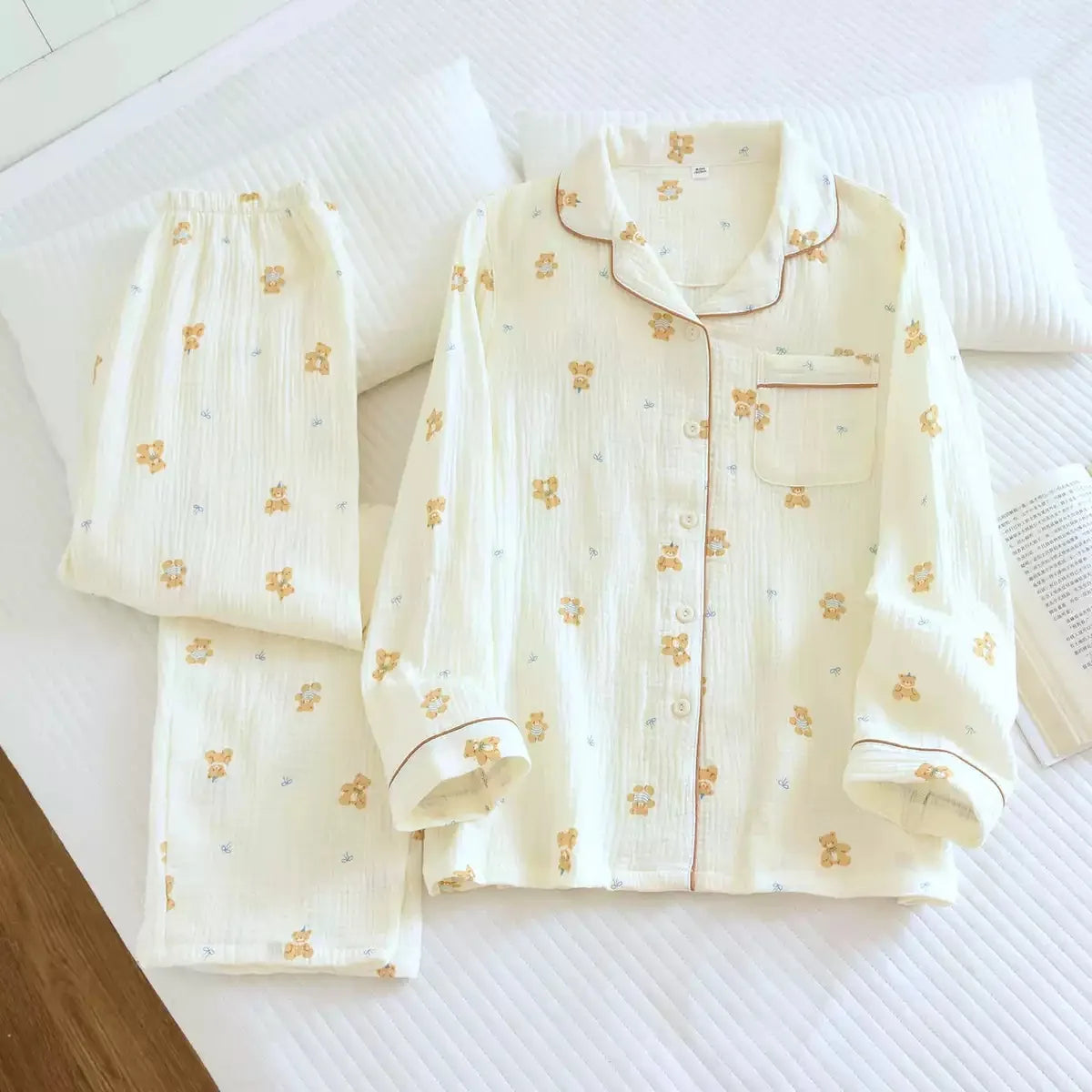 2025 Winter Women's Pajamas100% Cotton Plus Size Pajamas Flower  Printing Household Women's Pajamas Loungewear Autumn Sleepwear