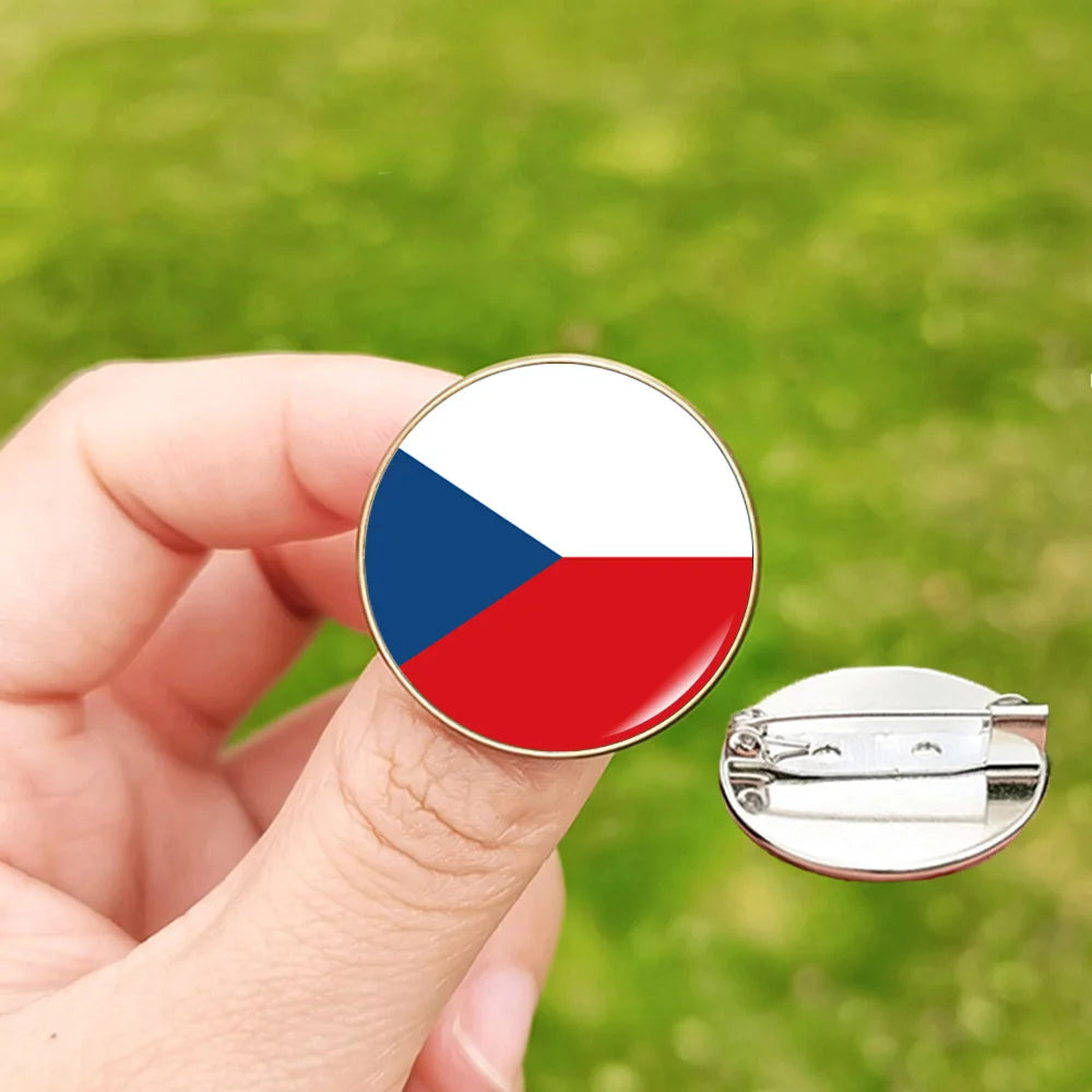 24 Football Flag Badge Pins Scotland Hungary Italy Croatia Spain Denmark England Serbia Romania Belgium Portugal Georgia Brooch