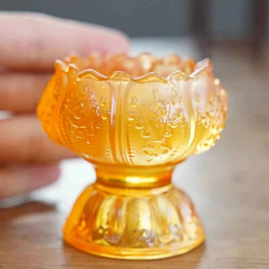 Lotus Floating, Decorated Candlestick, Supported By Buddhist Candles In The Color Of Northern Glaciers, Dining Table Decoration。