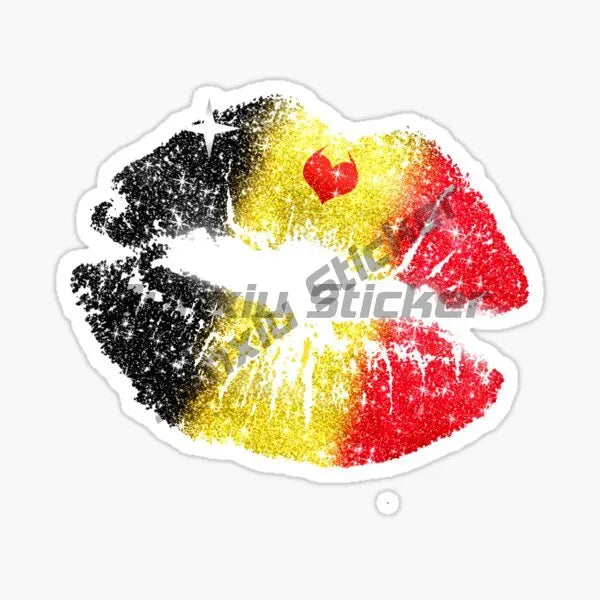 Belgium B Flag Map Emblem Creative Stickers Vinyl Helmet Wall Room Truck Window Motorcycle Camper Laptop Car Decal Assecories