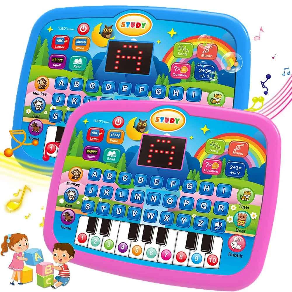 Kids’ Education Tablet Toy, Age 3+ Literacy Math Music Learning, Doubles as Electronic Keyboard, Birthday Christmas Gift
