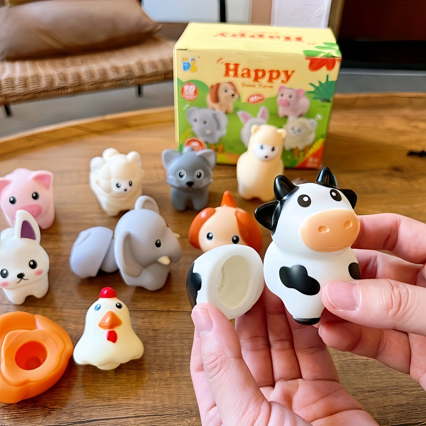 Toddler Toys,Montessori Preschool Learning Activities Animal Toy for Boys Girls,10 pcs Little People Animals Matching Games Fine
