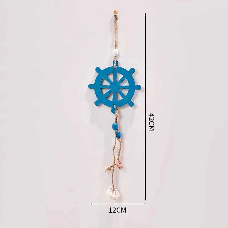 Mediterranean Style Decorative Ornaments Artistic Home Background Kindergarten Wall Hanging Lighthouse Sailboat Wooden Crafts