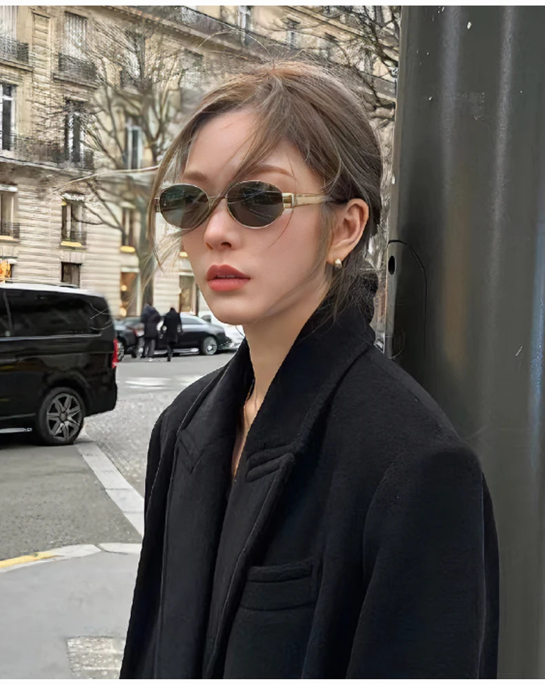 New Sunglasses For Women And Men Sun Glasses Alloy Oval Eyewear