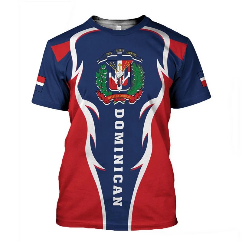 Austria National Flag Themed T-shirt Men's Clothing 3d Printed Stripe Word T Shirts Casual Fashion Street Short Sleeves Tees