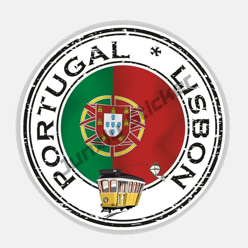 Love Portugal Flag Decal Sticker Portuguese Football Patriotic Stickers Home Pride Travel Car Truck Van Bumper Window Car Decal
