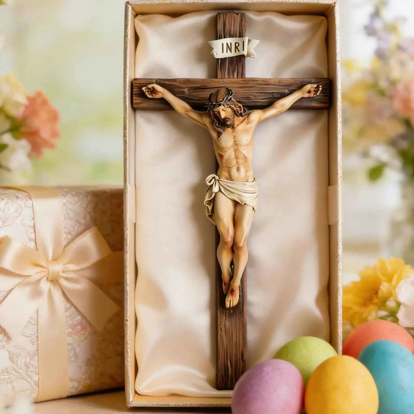 Jesus Decor 9.6 Inch Resin Religious Decoration Jesus Statue for Home Wall Table Room Bookshelf Church decorative piece