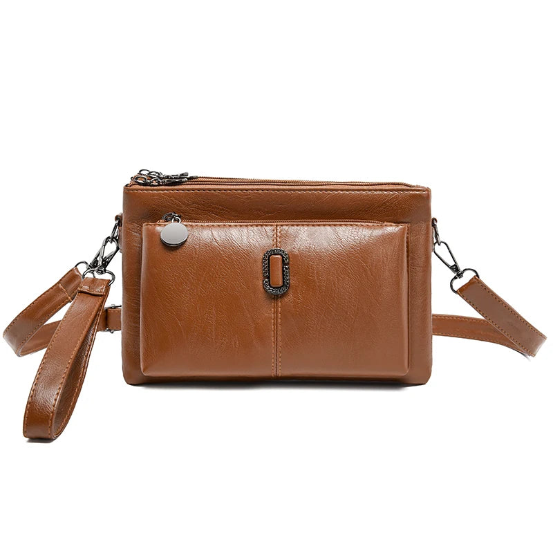 Fashion Women's Small Purse PU Leather Luxury Multi Layered Messenger Handbag