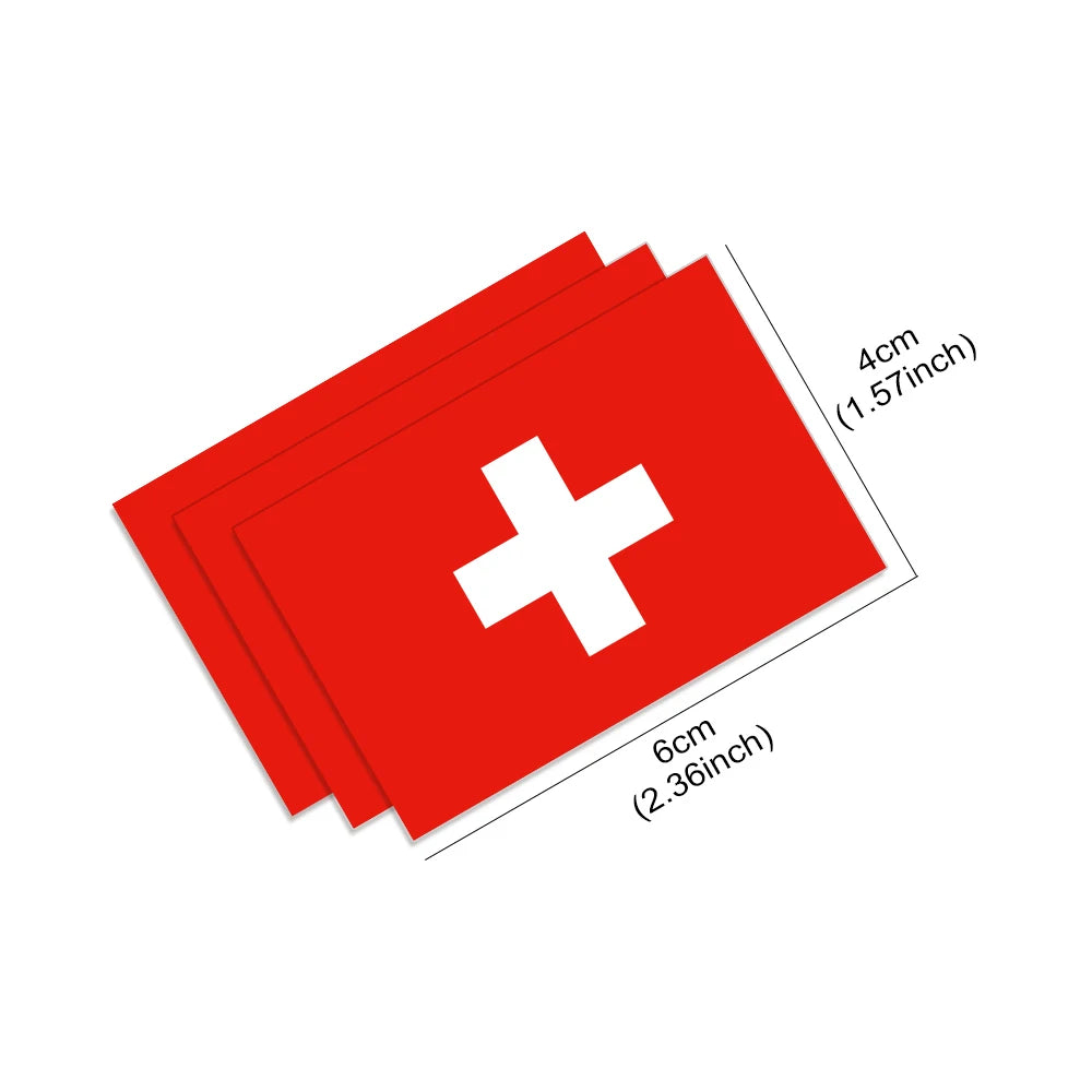 Swiss Flag Switzerland Stickers Vinyl Decals Auto Motorcycle Custom Body Bumper Notebook Laptop Personality Car Styling Decor