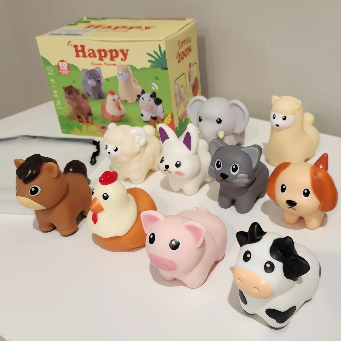Toddler Toys,Montessori Preschool Learning Activities Animal Toy for Boys Girls,10 pcs Little People Animals Matching Games Fine