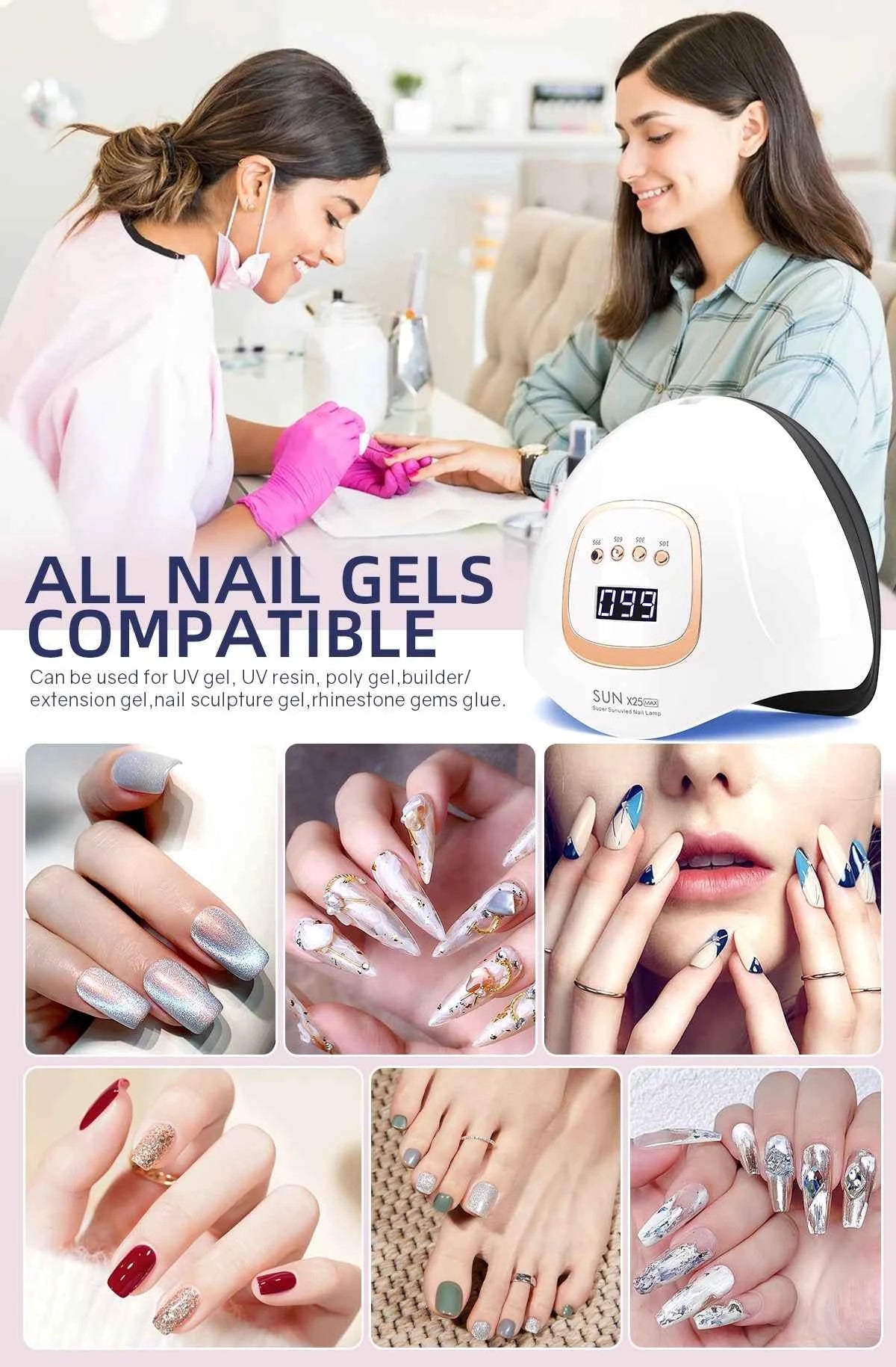 UV LED Nail Lamp 380W Nail Curing Lamps