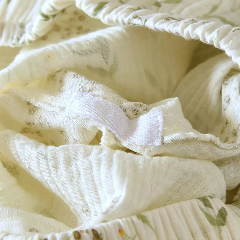 2025 Winter Women's Pajamas100% Cotton Plus Size Pajamas Flower  Printing Household Women's Pajamas Loungewear Autumn Sleepwear