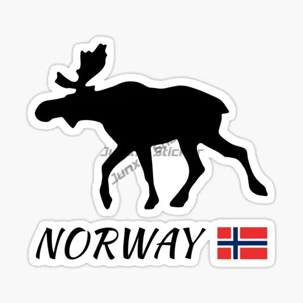 NORWAY National Flag and Emblem Car Stickers Car Laptop Trolley Case Helmet Decor Car Vinyl Bumper Waterproof Decal