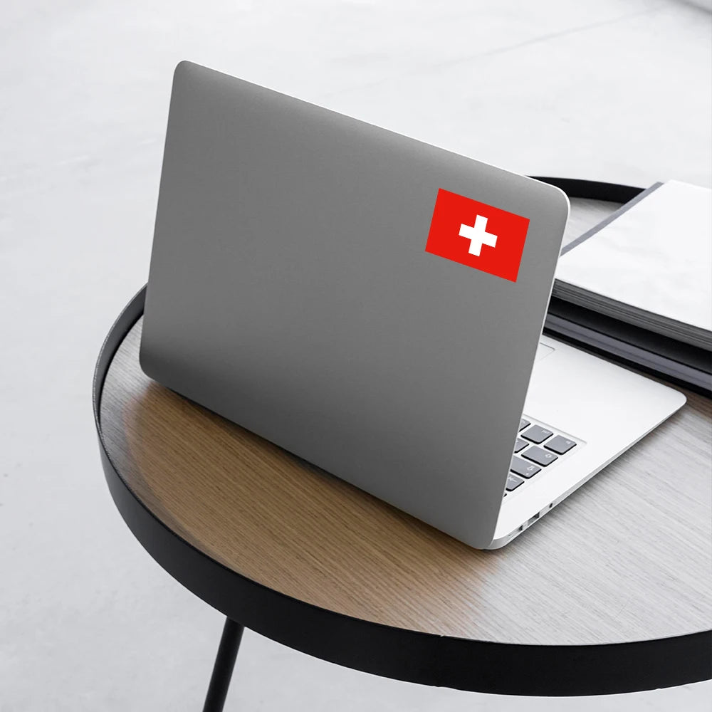 Swiss Flag Switzerland Stickers Vinyl Decals Auto Motorcycle Custom Body Bumper Notebook Laptop Personality Car Styling Decor