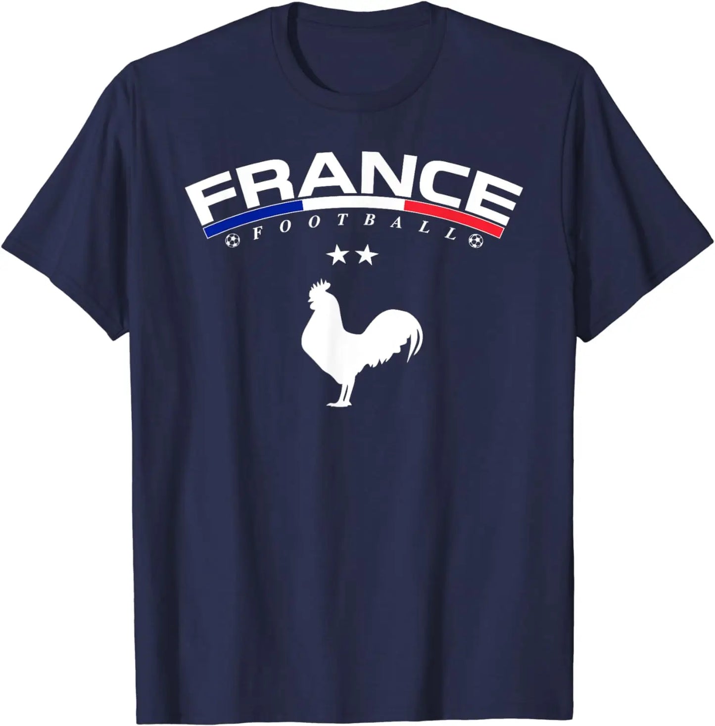 National France Flag Cock French Football Soccer Team T-Shirt Casual Cotton Daily Four Seasons Tees Oversized T Shirt