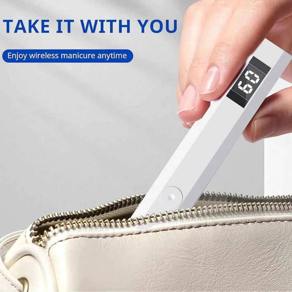 Handheld UV Light for Gel Nails Portable UV Nail Lamp Rechargeable LED Nail Lamp for Nails Art Desk Stand