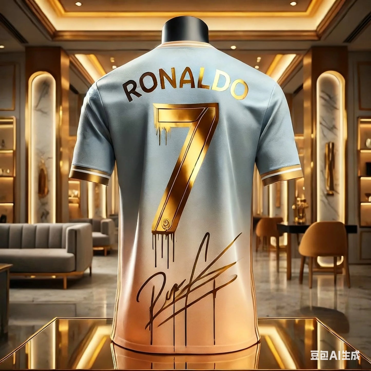Football Star Ronaldo's Stylish Jersey  Fan Gift Daily Wear Outdoor Sports Breathable Children's/Adult Short-Sleeved