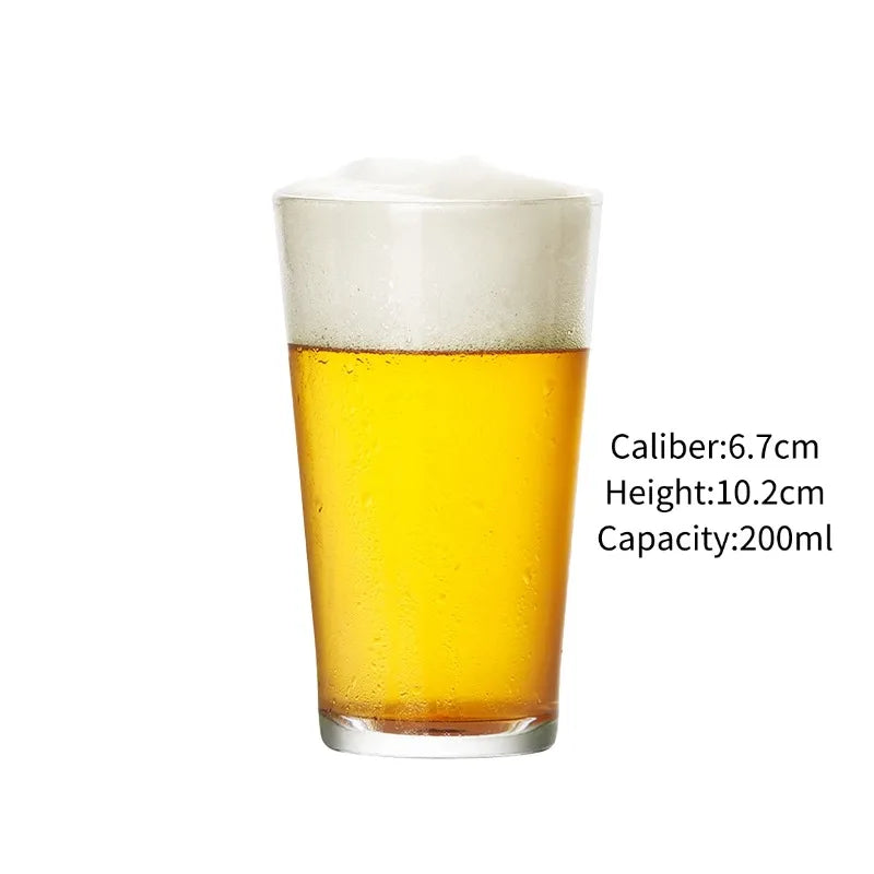 Craft Beer Cup Transparent Beer Mug Classical Draft Beer Cups Personality Cold Drink Cup Party Bar Accessory Pub Club Tools
