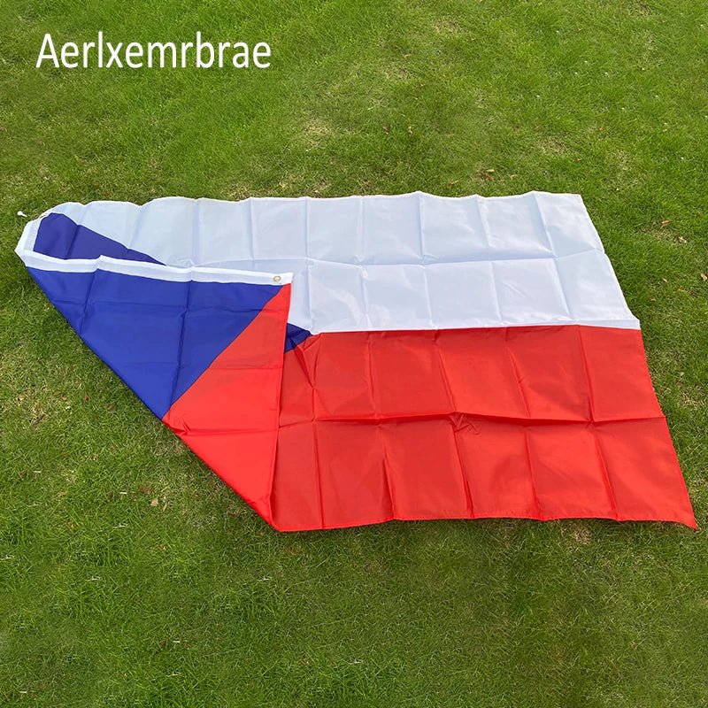 aerlxemrbrae flag  90*150cm  Czech Flag Hanging Polyester National Flag of Czech Republic flag