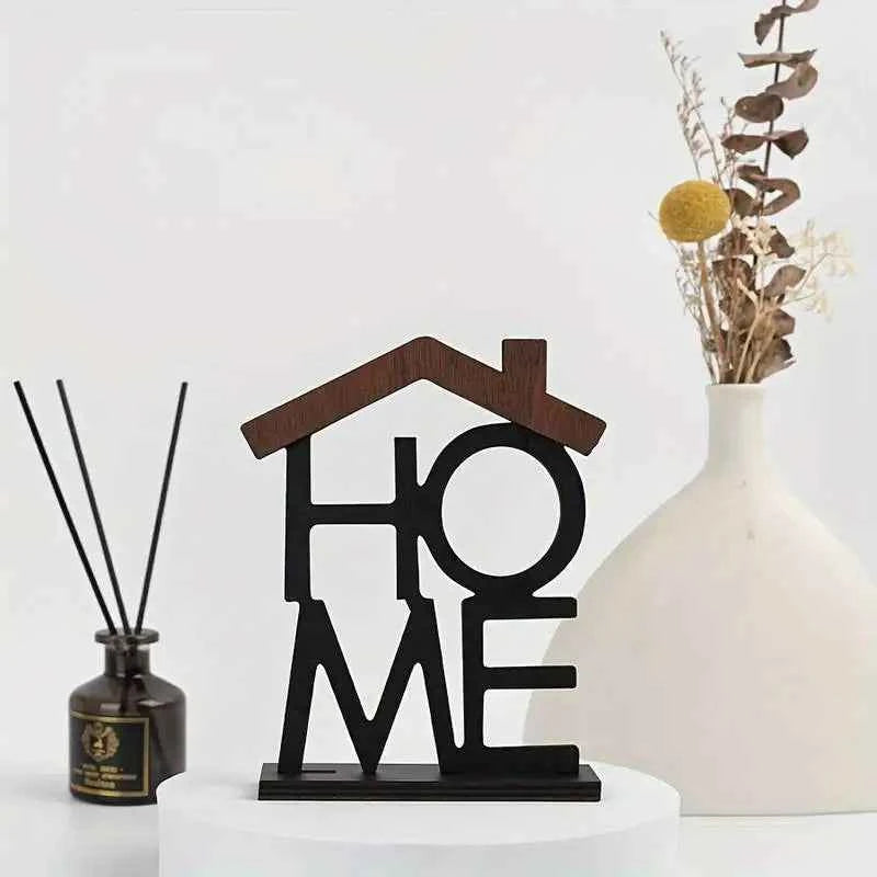 Creative Wooden Home Ornament Living Room Coffee Table Wardrobe Desktop Small House-Shaped Decoration Housewarming Birthday Gift